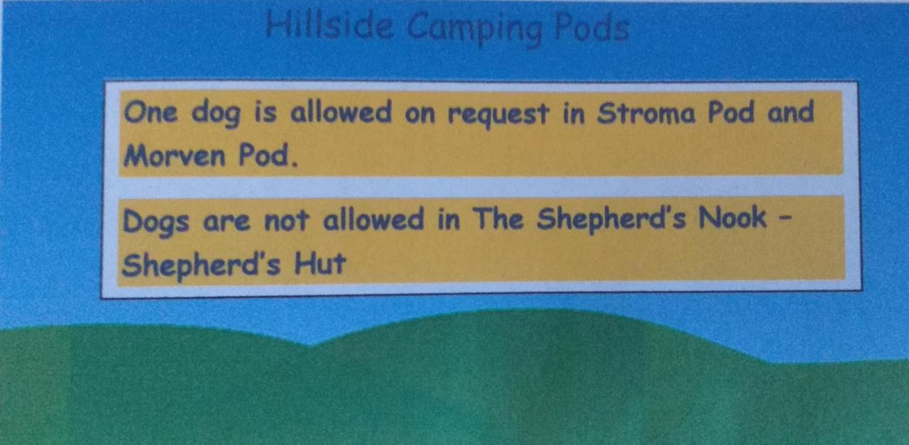 Hillside Camping Pods And Shepherd'S Hut Wick  Exterior foto